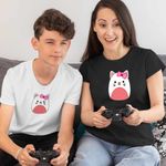 Fashion, accesorii si bijuterii - Copii - Imbracaminte copii - Tricouri copii - Tricou Copii Baieti Squishmallows Hello Kitty CoolTrend, negru, marime XL Copii - Infinity.ro