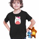 Fashion, accesorii si bijuterii - Copii - Imbracaminte copii - Tricouri copii - Tricou Copii Baieti Squishmallows Hello Kitty CoolTrend, negru, marime XL Copii - Infinity.ro