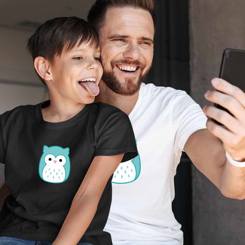 Fashion, accesorii si bijuterii - Copii - Imbracaminte copii - Tricouri copii - Tricou Copii Baieti Squishmallows Bufnita Atena CoolTrend, alb, marime XL Copii - Infinity.ro
