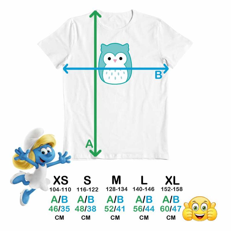 Fashion, accesorii si bijuterii - Copii - Imbracaminte copii - Tricouri copii - Tricou Copii Baieti Squishmallows Bufnita Atena CoolTrend, alb, marime XL Copii - Infinity.ro