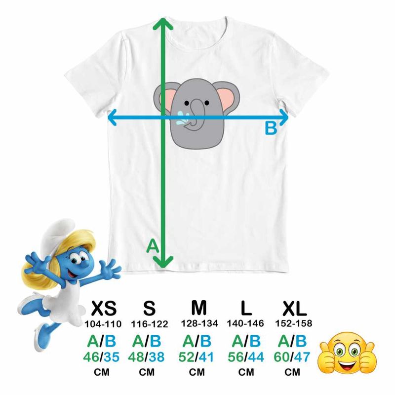 Fashion, accesorii si bijuterii - Copii - Imbracaminte copii - Tricouri copii - Tricou Copii Fete Squishmallows Elefant Africa CoolTrend, alb, marime XL Copii - Infinity.ro