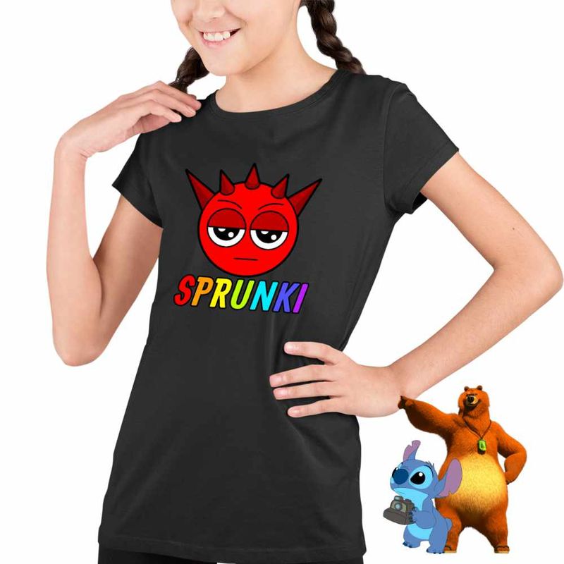 Fashion, accesorii si bijuterii - Copii - Imbracaminte copii - Tricouri copii - Tricou Copii Fete Sprunki Raddy Sound Music Game CoolTrend, negru, marime L Copii - Infinity.ro