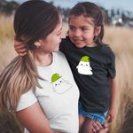 Fashion, accesorii si bijuterii - Copii - Imbracaminte copii - Tricouri copii - Tricou Copii Fete Squishmallows Fantoma Halloween CoolTrend, alb, marime S Copii - Infinity.ro