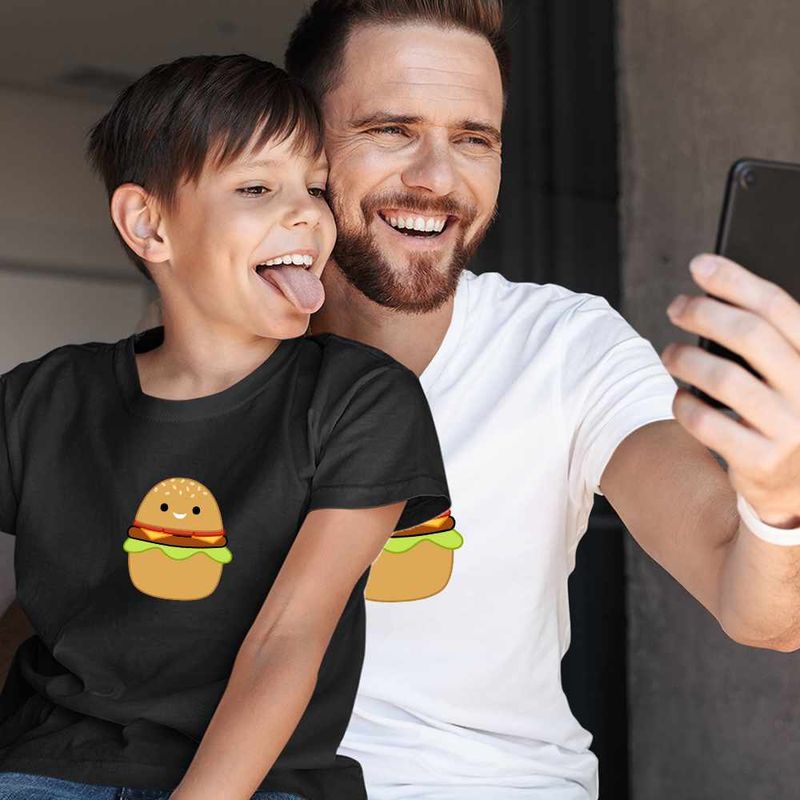 Fashion, accesorii si bijuterii - Copii - Imbracaminte copii - Tricouri copii - Tricou Copii Baieti Squishmallows Hamburger CoolTrend, alb, marime S Copii - Infinity.ro