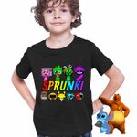 Fashion, accesorii si bijuterii - Copii - Imbracaminte copii - Tricouri copii - Tricou Copii Baieti Sprunki Horror Music Game CoolTrend, negru, marime XL Copii - Infinity.ro