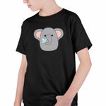 Fashion, accesorii si bijuterii - Copii - Imbracaminte copii - Tricouri copii - Tricou Copii Baieti Squishmallows Elefant Africa CoolTrend, negru, marime L Copii - Infinity.ro