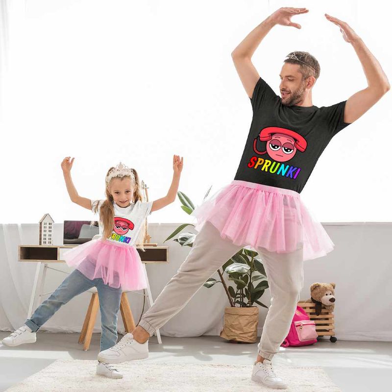Fashion, accesorii si bijuterii - Copii - Imbracaminte copii - Tricouri copii - Tricou Copii Fete Sprunki Music Tele Beat CoolTrend, negru, marime XL Copii - Infinity.ro