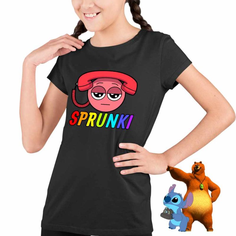 Fashion, accesorii si bijuterii - Copii - Imbracaminte copii - Tricouri copii - Tricou Copii Fete Sprunki Music Tele Beat CoolTrend, negru, marime XL Copii - Infinity.ro