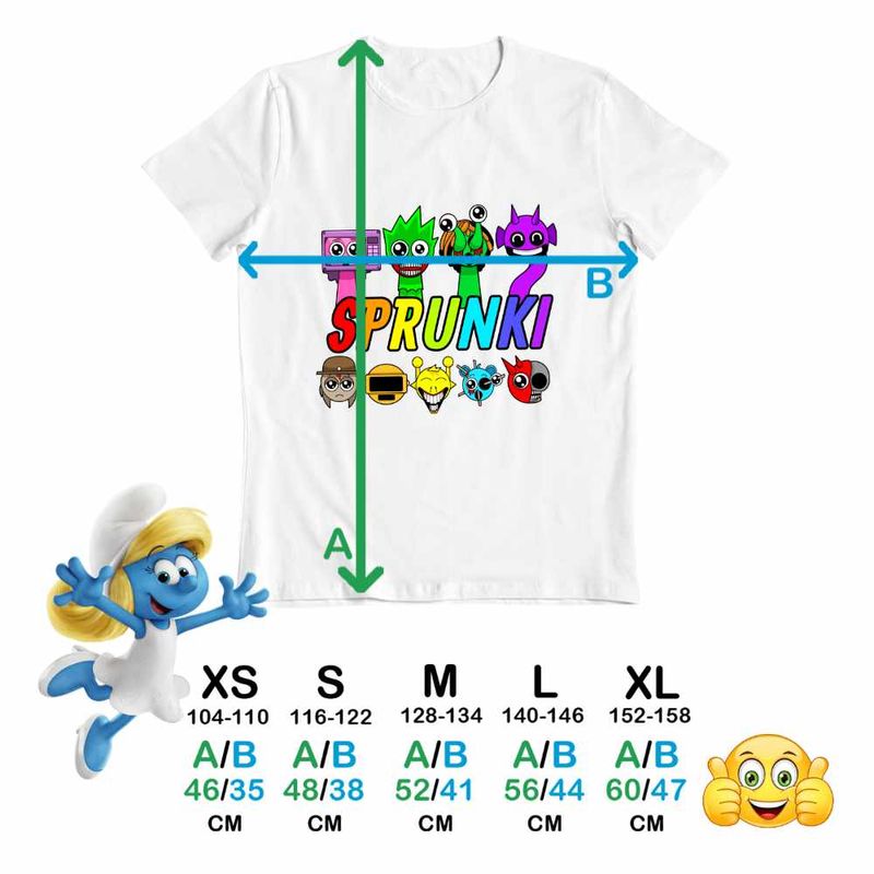 Fashion, accesorii si bijuterii - Copii - Imbracaminte copii - Tricouri copii - Tricou Copii Fete Sprunki Horror Music Game CoolTrend, alb, marime XL Copii - Infinity.ro