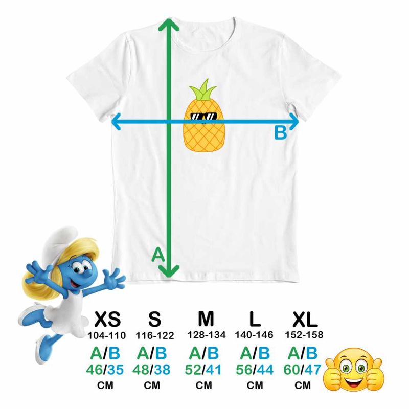 Fashion, accesorii si bijuterii - Copii - Imbracaminte copii - Tricouri copii - Tricou Copii Baieti Squishmallows Ananas Squish CoolTrend, alb, marime M Copii - Infinity.ro