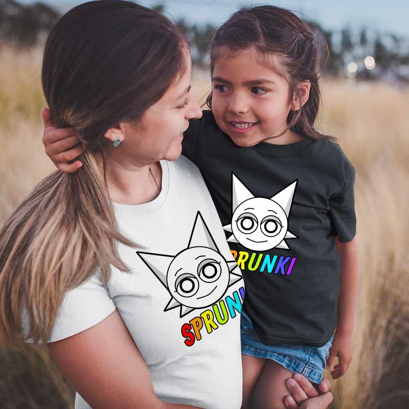 Fashion, accesorii si bijuterii - Copii - Imbracaminte copii - Tricouri copii - Tricou Copii Fete Sprunki Music Game Wenda CoolTrend, alb, marime XL Copii - Infinity.ro