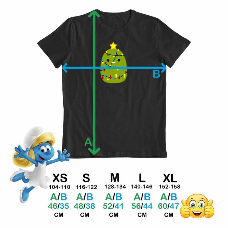 Fashion, accesorii si bijuterii - Copii - Imbracaminte copii - Tricouri copii - Tricou Copii Baieti Squishmallows Brad Craciun Decembrie CoolTrend, negru, marime XS Copii - Infinity.ro