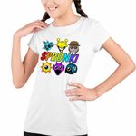 Fashion, accesorii si bijuterii - Copii - Imbracaminte copii - Tricouri copii - Tricou Copii Fete Sprunki Game Horror CoolTrend, alb, marime L Copii - Infinity.ro