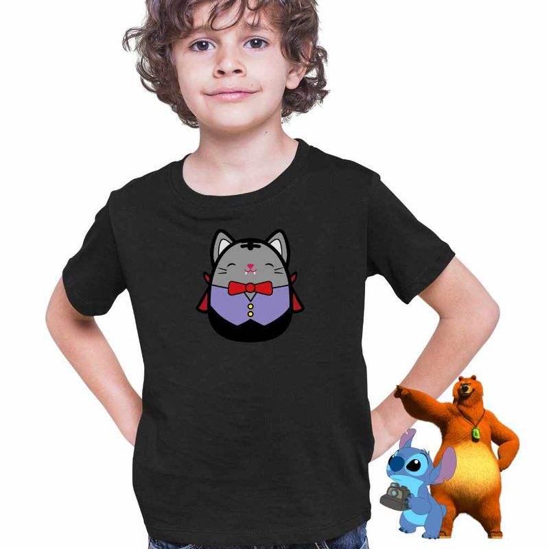 Fashion, accesorii si bijuterii - Copii - Imbracaminte copii - Tricouri copii - Tricou Copii Baieti Squishmallows Dracula Romania Halloween CoolTrend, negru, marime XS Copii - Infinity.ro