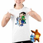Fashion, accesorii si bijuterii - Copii - Imbracaminte copii - Tricouri copii - Tricou Copii Fete Bluey Mr Bean Eroii in Pijama Pj Masks CoolTrend, alb, marime XL Copii - Infinity.ro