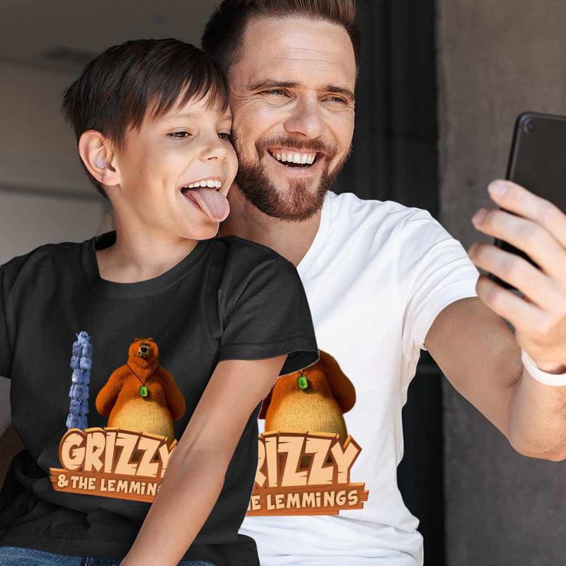 Fashion, accesorii si bijuterii - Copii - Imbracaminte copii - Tricouri copii - Tricou Copii Baieti Ursu Grizzy si lemingii CoolTrend, alb, marime XS Copii - Infinity.ro