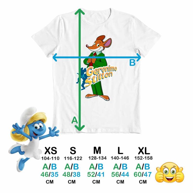 Fashion, accesorii si bijuterii - Copii - Imbracaminte copii - Tricouri copii - Tricou Copii Fete Geronimo Stilton Desene Animate Ziarist CoolTrend, alb, marime M Copii - Infinity.ro