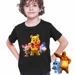 Fashion, accesorii si bijuterii - Copii - Imbracaminte copii - Tricouri copii - Tricou Copii Baieti Winnie the Pooh Puh Copilarie Desene Animate CoolTrend, negru, marime XL Copii - Infinity.ro