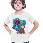 Fashion, accesorii si bijuterii - Copii - Imbracaminte copii - Tricouri copii - Tricou Copii Baieti Curiosul George Ariel Stitch Maimuta Desene CoolTrend, alb, marime XL Copii - Infinity.ro