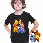 Fashion, accesorii si bijuterii - Copii - Imbracaminte copii - Tricouri copii - Tricou Copii Baieti Ursuletul Winnie the Pooh Familie Puh CoolTrend, negru, marime M Copii - Infinity.ro