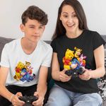 Fashion, accesorii si bijuterii - Copii - Imbracaminte copii - Tricouri copii - Tricou Copii Baieti Ursuletul Winnie the Pooh Familie Puh CoolTrend, negru, marime M Copii - Infinity.ro