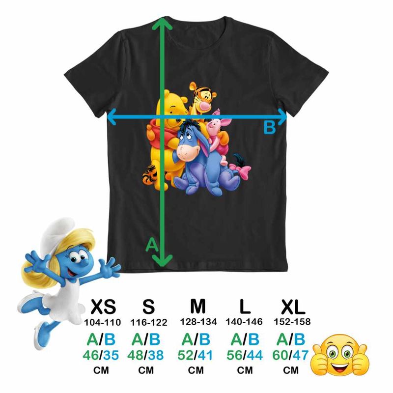 Fashion, accesorii si bijuterii - Copii - Imbracaminte copii - Tricouri copii - Tricou Copii Baieti Ursuletul Winnie the Pooh Familie Puh CoolTrend, negru, marime M Copii - Infinity.ro