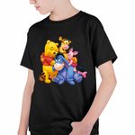 Fashion, accesorii si bijuterii - Copii - Imbracaminte copii - Tricouri copii - Tricou Copii Baieti Ursuletul Winnie the Pooh Familie Puh CoolTrend, negru, marime M Copii - Infinity.ro