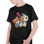 Fashion, accesorii si bijuterii - Copii - Imbracaminte copii - Tricouri copii - Tricou Copii Baieti Pupstruction Bluey Catelusi Constructori Bingo Blue CoolTrend, negru, marime S Copii - Infinity.ro