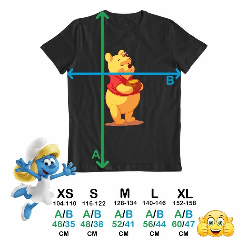 Fashion, accesorii si bijuterii - Copii - Imbracaminte copii - Tricouri copii - Tricou Copii Fete Winnie the Pooh CoolTrend, negru, marime L Copii - Infinity.ro