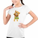 Fashion, accesorii si bijuterii - Copii - Imbracaminte copii - Tricouri copii - Tricou Copii Fete Ginger Talking Tom CoolTrend, alb, marime L Copii - Infinity.ro