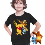 Fashion, accesorii si bijuterii - Copii - Imbracaminte copii - Tricouri copii - Tricou Copii Baieti Winnie the Pooh Bluey Blue Vioara Trompeta CoolTrend, negru, marime M Copii - Infinity.ro