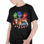 Fashion, accesorii si bijuterii - Copii - Imbracaminte copii - Tricouri copii - Tricou Copii Baieti PJ Masks Roblox Minecraft CoolTrend, negru, marime XL Copii - Infinity.ro