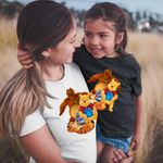 Fashion, accesorii si bijuterii - Copii - Imbracaminte copii - Tricouri copii - Tricou Copii Fete Grizzy Lemingii Winnie the Pooh CoolTrend, alb, marime XS Copii - Infinity.ro