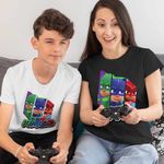 Fashion, accesorii si bijuterii - Copii - Imbracaminte copii - Tricouri copii - Tricou Copii Baieti Eroi in Pijamale PJ Masks Team CoolTrend, negru, marime L Copii - Infinity.ro