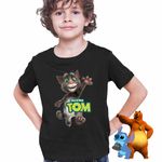 Fashion, accesorii si bijuterii - Copii - Imbracaminte copii - Tricouri copii - Tricou Copii Baieti Talking Tom CoolTrend, negru, marime L Copii - Infinity.ro