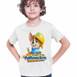 Fashion, accesorii si bijuterii - Copii - Imbracaminte copii - Tricouri copii - Tricou Copii Baieti Pupstruction Phinny Catelusi Constructori CoolTrend, alb, marime XL Copii - Infinity.ro