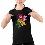 Fashion, accesorii si bijuterii - Copii - Imbracaminte copii - Tricouri copii - Tricou Copii Fete Owlette Creeper Garda Felina Kion CoolTrend, negru, marime M Copii - Infinity.ro