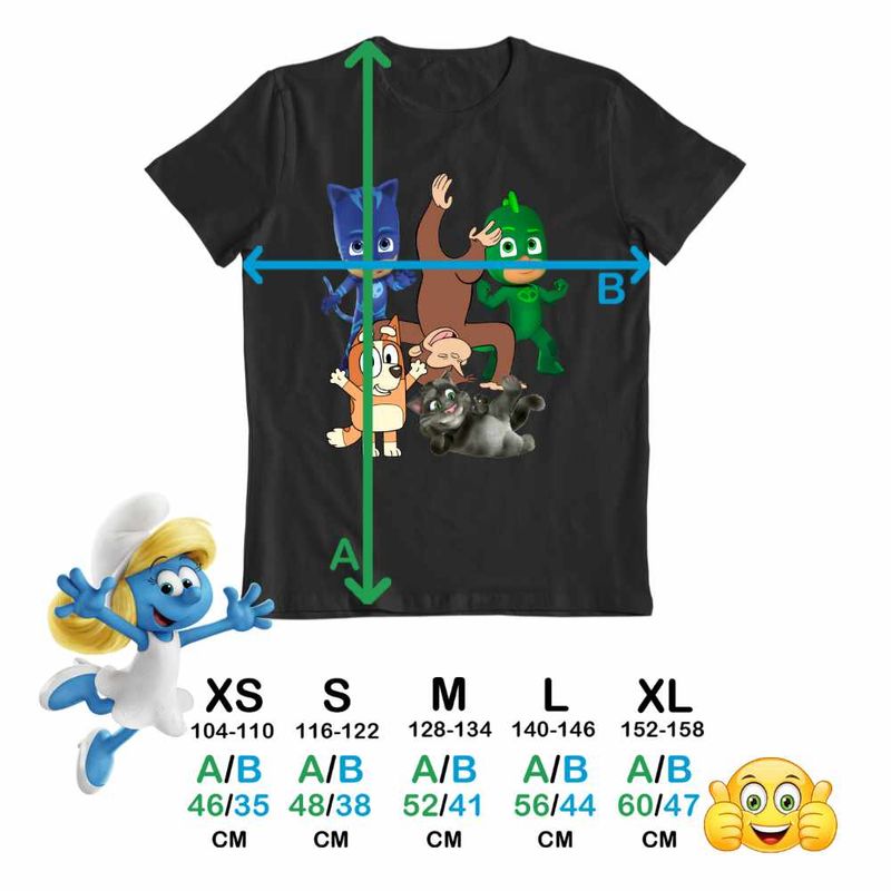 Fashion, accesorii si bijuterii - Copii - Imbracaminte copii - Tricouri copii - Tricou Copii Baieti Curiosul George Eroi Pijama Bingo Tom CoolTrend, negru, marime XL Copii - Infinity.ro