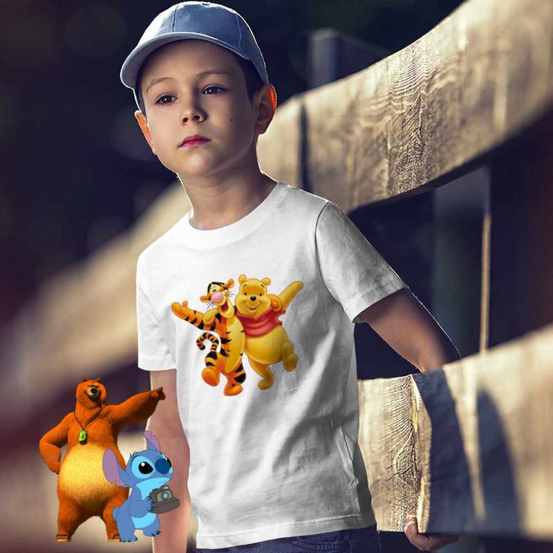 Fashion, accesorii si bijuterii - Copii - Imbracaminte copii - Tricouri copii - Tricou Copii Baieti Winnie the Pooh Tigger Tigrut CoolTrend, alb, marime L Copii - Infinity.ro