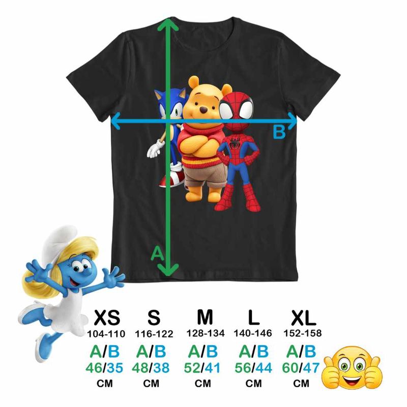 Fashion, accesorii si bijuterii - Copii - Imbracaminte copii - Tricouri copii - Tricou Copii Baieti Sonic Winnie Spidey Spiderman CoolTrend, negru, marime XL Copii - Infinity.ro