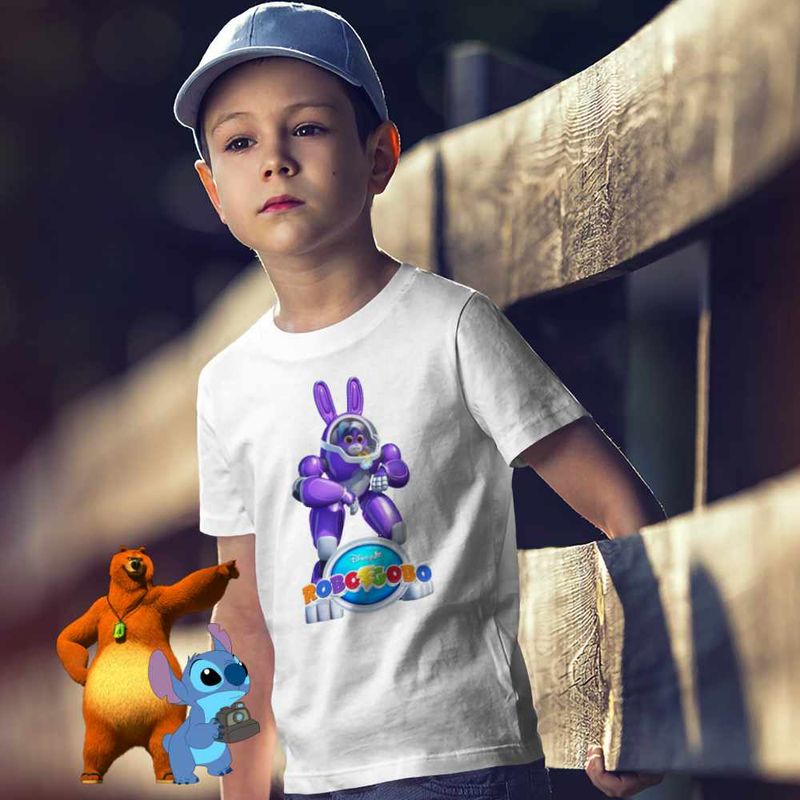 Fashion, accesorii si bijuterii - Copii - Imbracaminte copii - Tricouri copii - Tricou Copii Baieti Robogobo Hopper Robosuit CoolTrend, alb, marime XL Copii - Infinity.ro