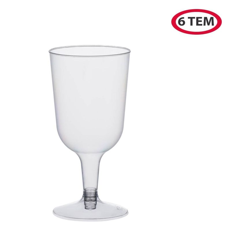 Casa si Gradina - Bucatarie si vesela - Cani si pahare - Pahare - Set de 6 Pahare Reutilizabile de Plastic Transparent pentru Vin - Infinity.ro