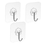 Carti si Birotica - Birotica - Accesorii de birou - Benzi adezive - Set de 3 Autocolante Transparente Floare Reliefate 6x6cm - Infinity.ro