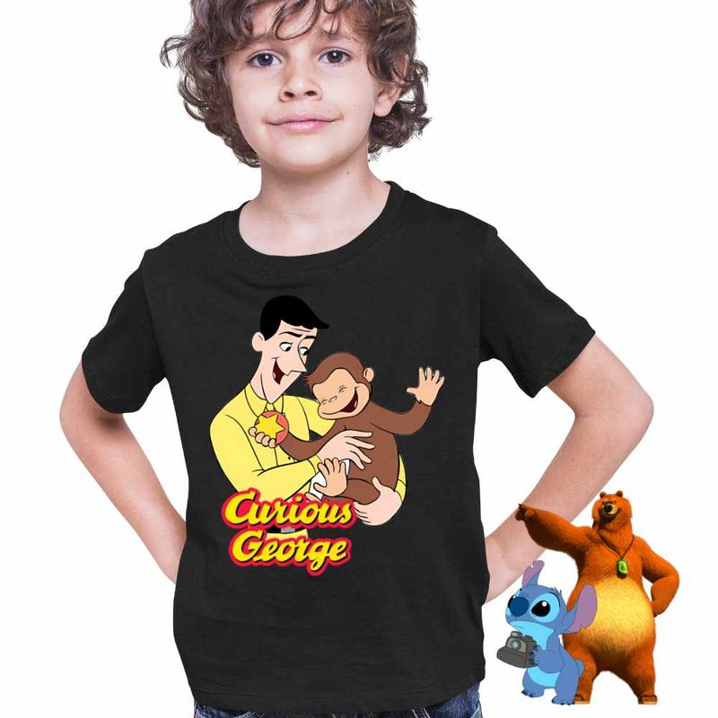 Fashion, accesorii si bijuterii - Copii - Imbracaminte copii - Tricouri copii - Tricou Copii Baieti Curiosul George Teodor Zoo CoolTrend, negru, marime XL Copii - Infinity.ro