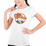 Fashion, accesorii si bijuterii - Copii - Imbracaminte copii - Tricouri copii - Tricou Copii Fete Soricelul Geronimo Stilton CoolTrend, alb, marime L Copii - Infinity.ro