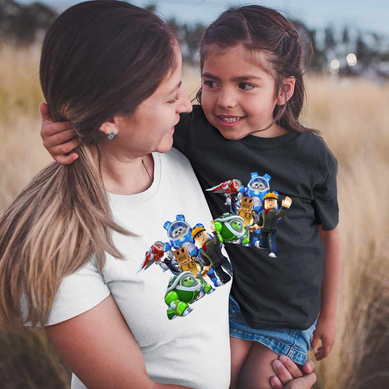 Fashion, accesorii si bijuterii - Copii - Imbracaminte copii - Tricouri copii - Tricou Copii Fete Robogobo Roblox Gamer CoolTrend, alb, marime S Copii - Infinity.ro