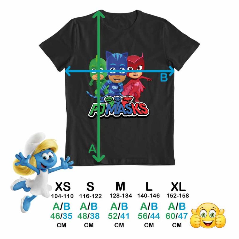 Fashion, accesorii si bijuterii - Copii - Imbracaminte copii - Tricouri copii - Tricou Copii Fete Pj Masks Eroi Pijamale Crew CoolTrend, negru, marime S Copii - Infinity.ro