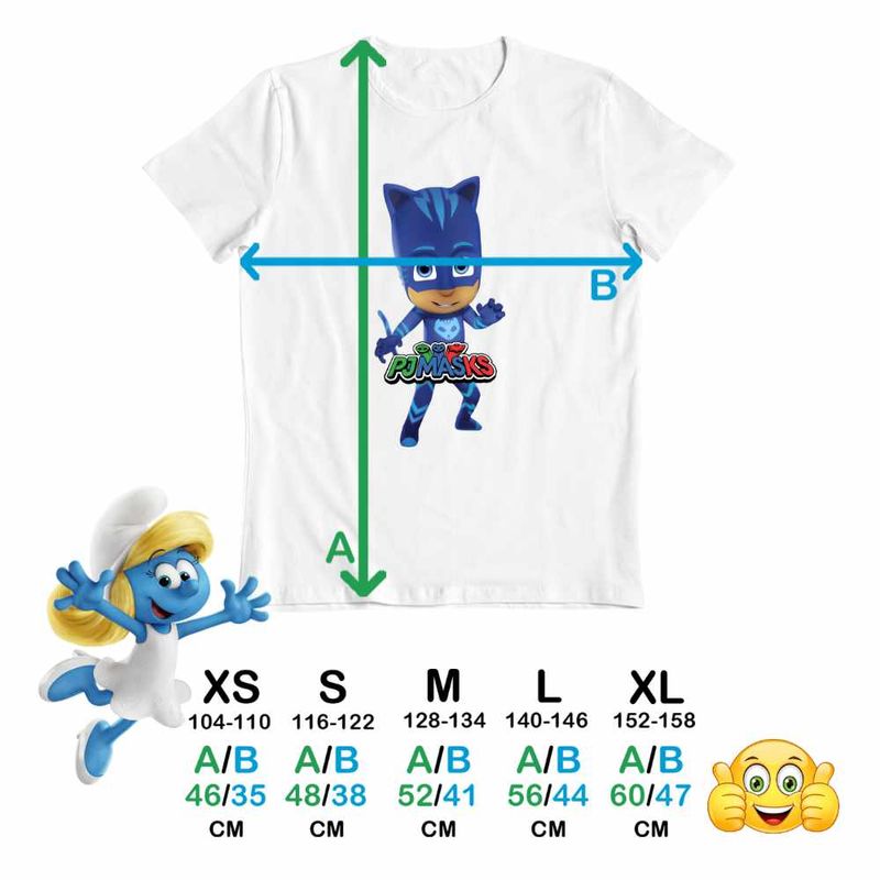 Fashion, accesorii si bijuterii - Copii - Imbracaminte copii - Tricouri copii - Tricou Copii Fete Pj Masks Catboy Eroii Pijama CoolTrend, alb, marime S Copii - Infinity.ro