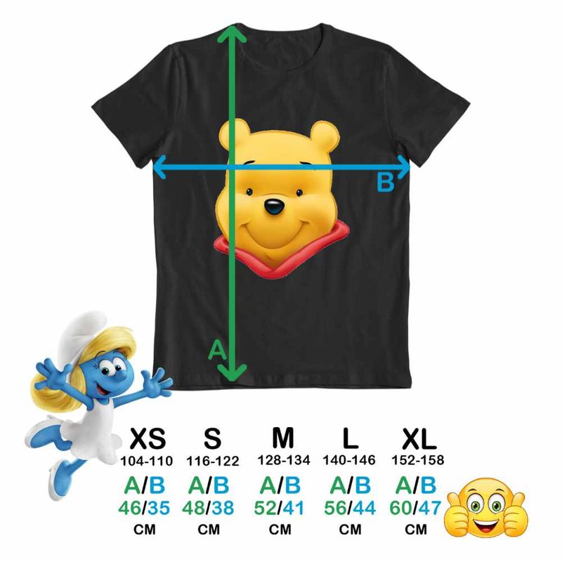 Fashion, accesorii si bijuterii - Copii - Imbracaminte copii - Tricouri copii - Tricou Copii Baieti Winnie the Puh Pooh Cartoon CoolTrend, negru, marime M Copii - Infinity.ro