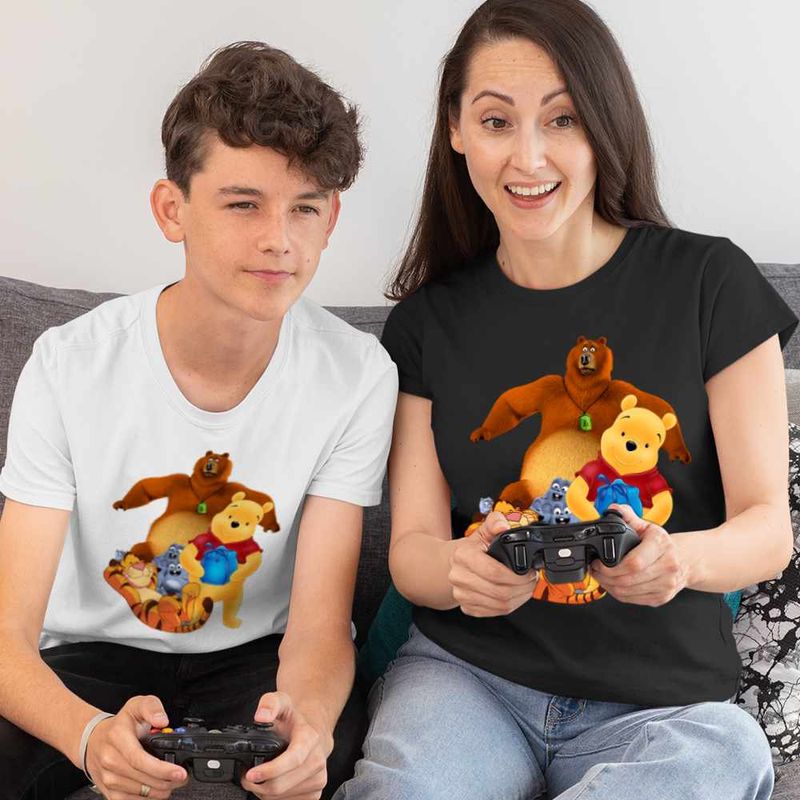 Fashion, accesorii si bijuterii - Copii - Imbracaminte copii - Tricouri copii - Tricou Copii Baieti Grizzy Lemingii Winnie the Pooh CoolTrend, negru, marime L Copii - Infinity.ro